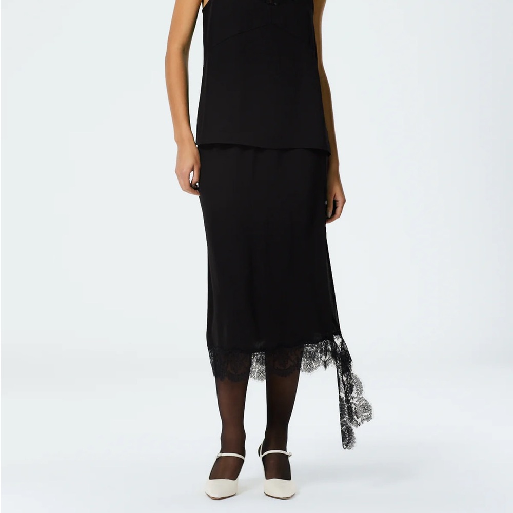 Tibi Lace Slip Skirt